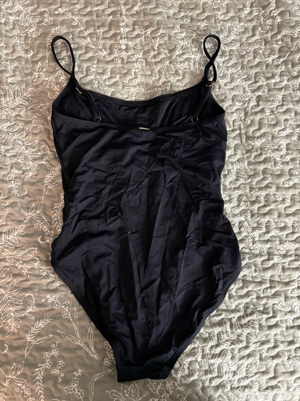 Anne Cole Sleek Black One-Piece Swimsuit - Picture 2 of 3